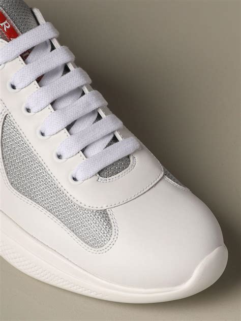 prada white americas cup patent leather sneakers men|prada america's cup high top.